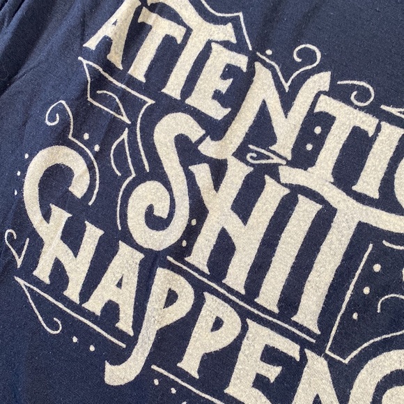 P.S. Erin Wasson • “Attention: Shit Happens” Relaxed Fit Cheeky Tee - Picture 3 of 12